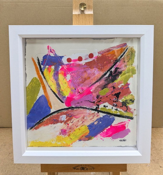 Image 1 of Abstract Zeeschilderij Nigel Waters Origineel Getekend Ingelijst Kunstwerk Nieuw Huis