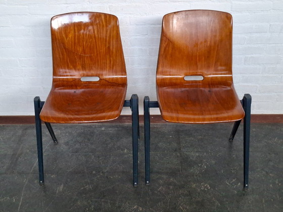 2x Plywood Stoelen Van Thur Op Seat – Thur-Op-Seat, Eetkamerstoelen, Metal (photo 2 of 7)