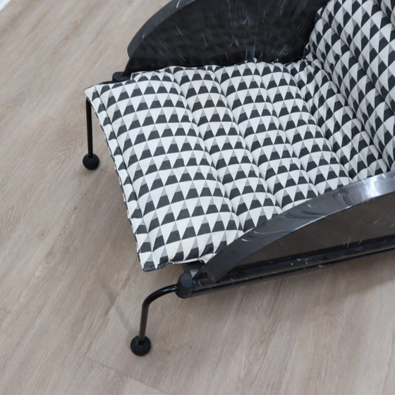 Zeldzame Vintage Kartell Anna Castelli Fauteuil Met Dubbele Hoes Jaren 80 – Textile (photo 9 of 16)