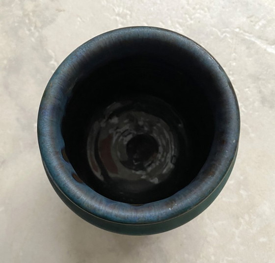 Image 1 of Westraven ceramique Utrecht blue vase 1970s