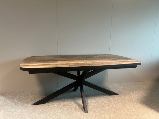 Uitschuifbare Ovale Eettafel Avalox - 190x110 (+60) cm – Henders & Hazel, Metal, Wood