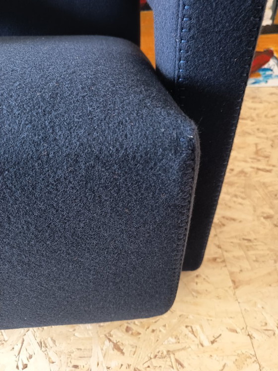 Image 1 of CASSINA Utrecht 637 armchair in Midnight BLUE Kvadrat wool by Gerrit Rietveld