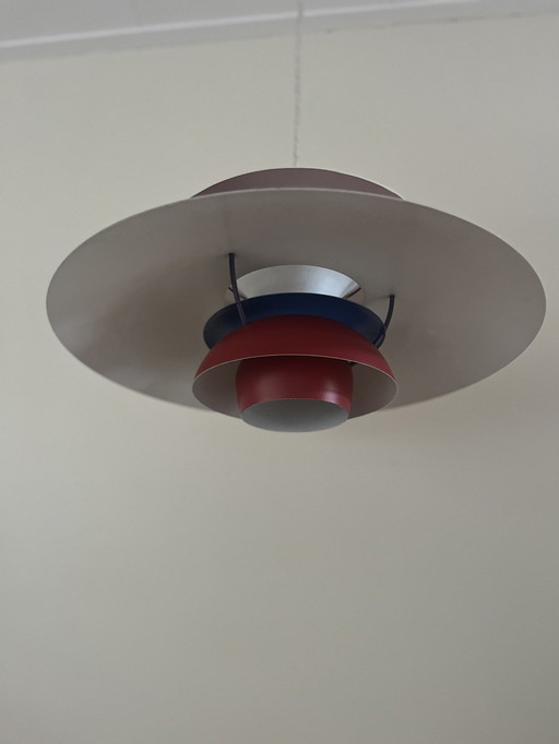 Vintage Louis Poulsen PH5 - lampe suspendue - rare rouge - '60s