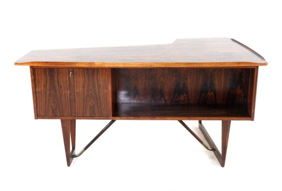 Peter Løvig Nielsen voor Hedensted Møbelfabrik Boomerang bureau vintage gerestaureerd palissander (photo 13 of 18)