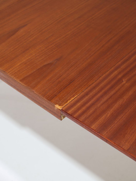 Image 1 of Extendable round dining table teak Danish vintage