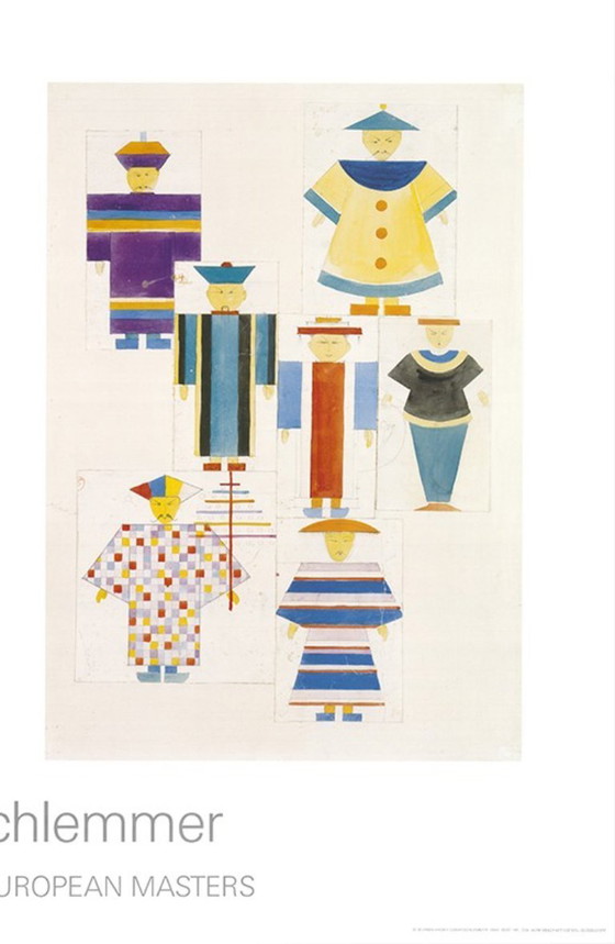 Image 1 of Schlemmer, Oskar - L'usignolo, otto figurine, l'usignolo, sette figurine - Stampa d'arte