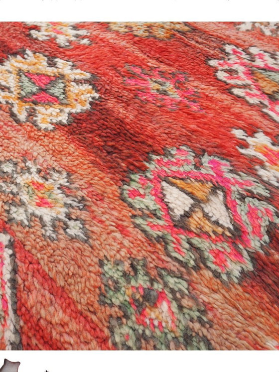 Image 1 of Tapis Boujaad marocain vintage « Querina » | Tapis berbère noué à la main | 253 × 167 cm