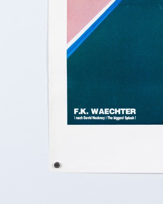 Image 1 of Freiheit statt Sozialismus - Die Grünen – 1990 – Original Vintage Political Poster by F.K. Waechter(after Hockney) – Pop Art – 8