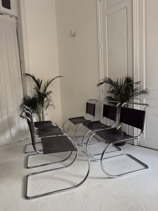 6 Vintage Stoelen Mies van der Rhode