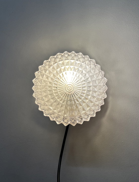 Image 1 of Vintage Set of 2 Crystal Ceiling Lamps