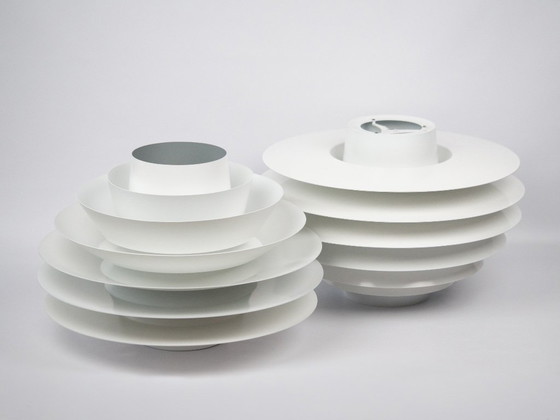 Image 1 of Coppia di 2 lampade a sospensione vintage danesi Verona di Svend Middelboe, Lyfa, 1962