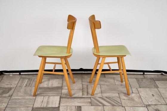 Set di 2 sedie in faggio, anni '60, Cecoslovacchia – TON, Sedie da pranzo, Wood (photo 9 of 14)