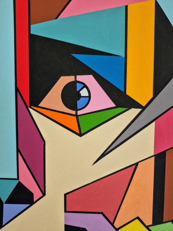 Image 1 of Desesperación - Cuadro abstracto de Franklin van Dam - Acrílico sobre MDF - Arte moderno