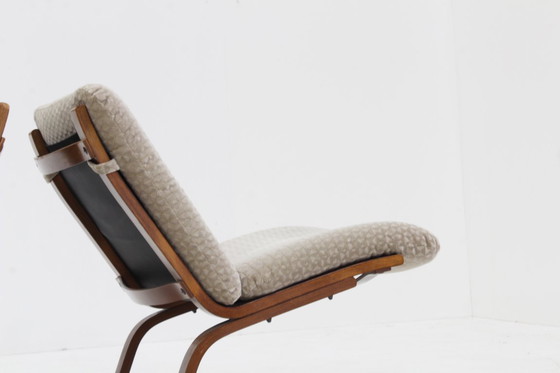 Image 1 of Set of 2 mid century vintage easy chairs 1960s