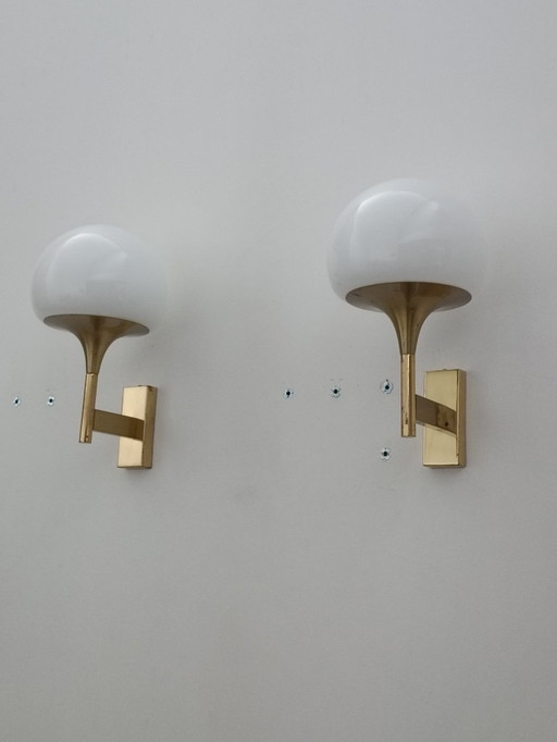 Pair of wall sconces by Gaetano Sciolari, 1970s