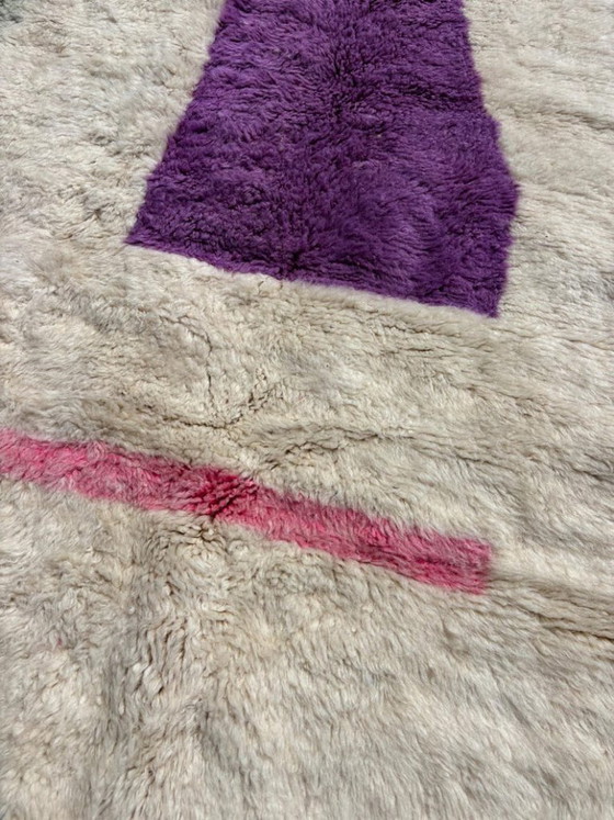 Image 1 of Alfombra marroquí Mrirt de lana hecha a mano, 200x300 cm – Alfombra bereber moderna – Decoración contemporánea