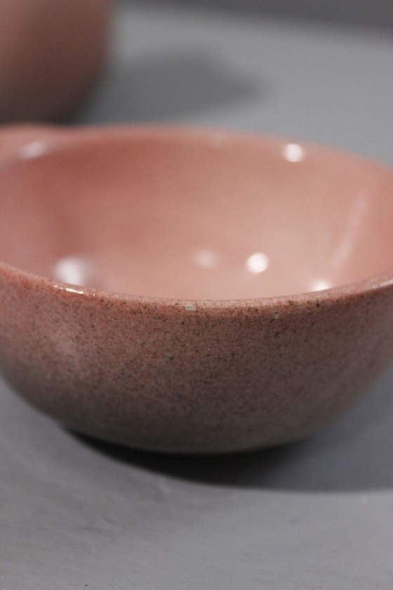 Image 1 of Servizio da caffè in ceramica da 9 pezzi, smalto rosa maculato Max Idlas, Francia, XX secolo