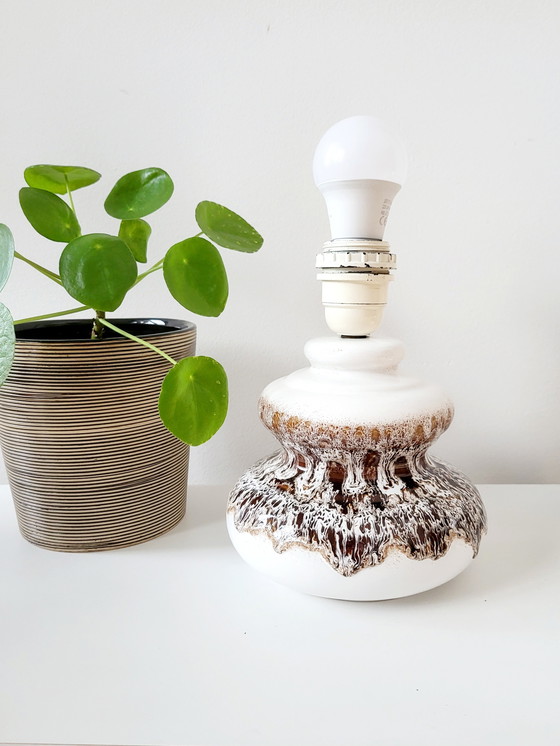 Image 1 of Vintage Fat Lava Table Lamp With Shades of Brown, 1970s