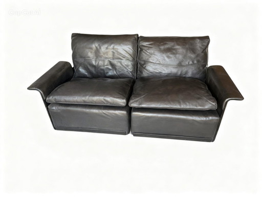 Dieter Rams für Vitsoe 620 Serie Leder Sessel und 2 Sitzer Sofa modular