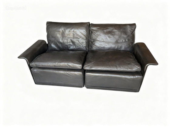 Image 1 of Dieter Rams für Vitsoe 620 Serie Leder Sessel und 2 Sitzer Sofa modular