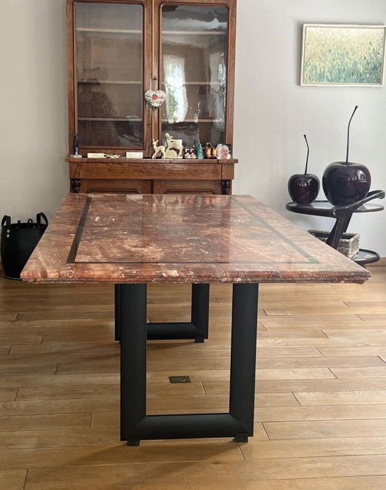 Op maat gemaakte eettafel van rood travertijn – 210 × 110 cm – Marble (photo 4 of 5)