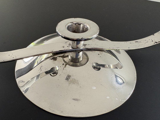Image 1 of Vintage 1960s silver-plated candlestick, brand Sola