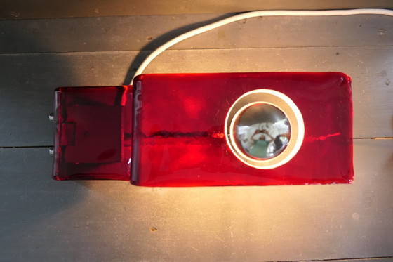 Image 1 of Mazzega Murano Italia aplique cristal rojo