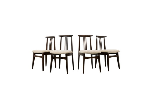 VENTE Ensemble de 4 chaises de salle à manger de M. Zieliński, années 1960