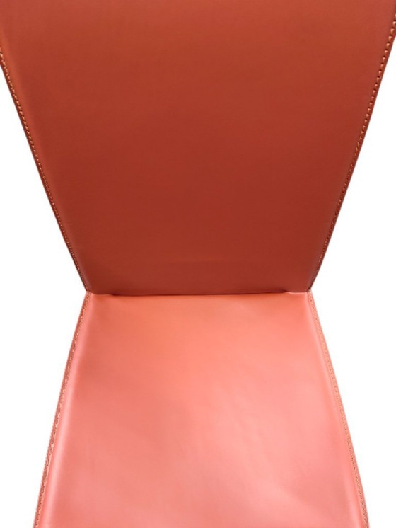 Image 1 of Italian Modern Red Leather Chair by Philippe Starck, 1980s