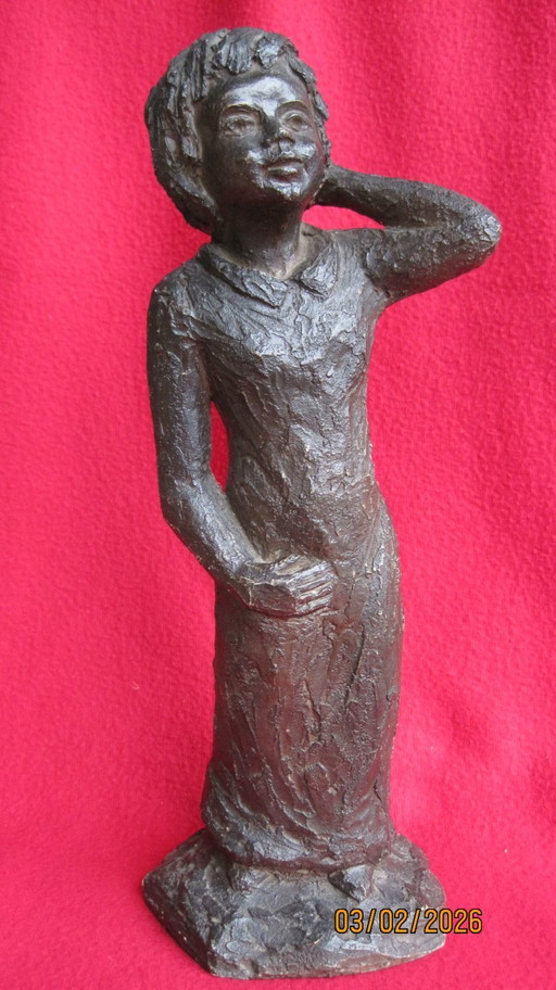 Scultura Ragazza in piedi di Ger van Tankeren