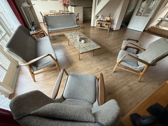 Image 1 of Bovenkamp Madsen & Schubell Mid-Century Design Teak Seating Set with Coffee Table