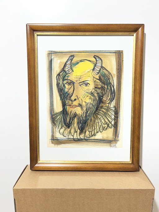 Rudi Pillen - PORTRET – schilderijen tekeningen, Wood (photo 2 of 6)