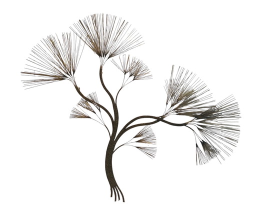 Image 1 of GRANDE PARETE AD AGHI IN OTTONE BRUTALISTA CURTIS JERÉ MODERNO DI METÀ SECOLO