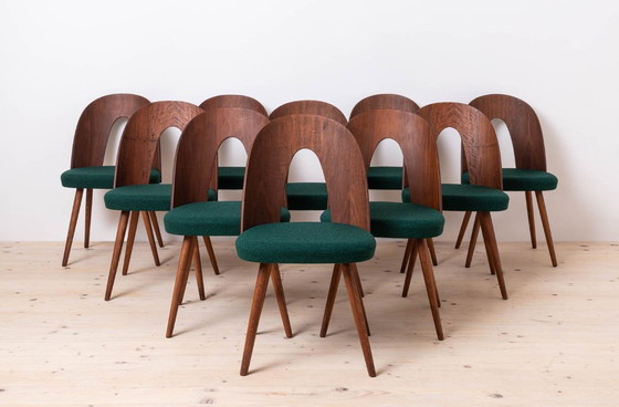 Image 1 of Set of 10 Mid Century Dining Chairs by A. Šuman, 1960s, Customizable Upholstery Available