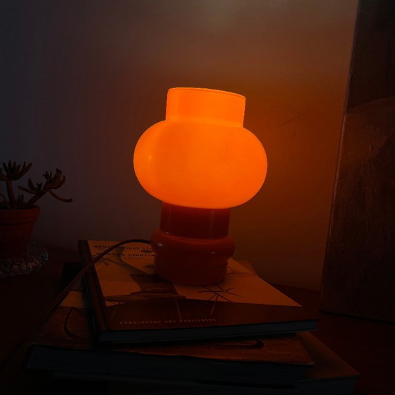 Lampada da Tavolo a Globo in Vetro Opalino Arancione – Lampade da tavolo, Glass (photo 2 of 8)