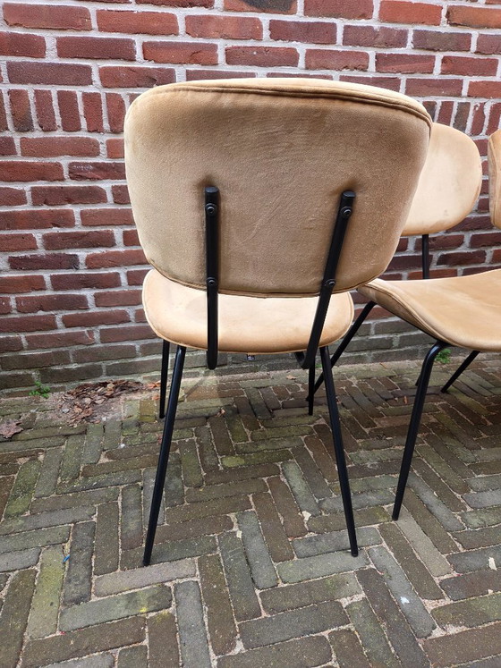 Image 1 of 4 Dining chairs HK living gold velvet