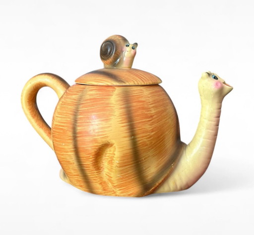 Dolomite siaki vintage Jaren 70 theepot keramiek slak escargot design toi pot