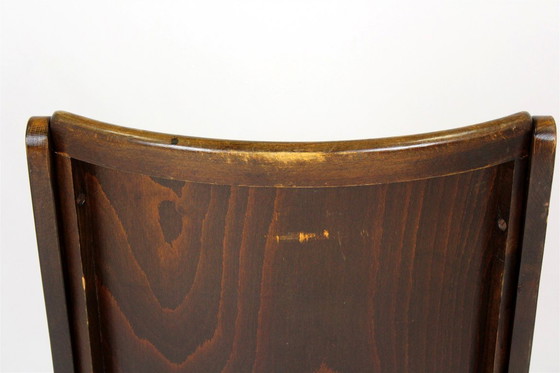 Image 1 of Fauteuil de cinéma vintage TON (Thonet), tchèque des années 1940, siège de théâtre en bois