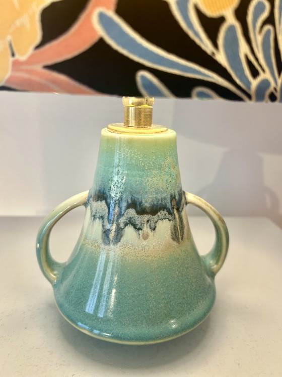 Image 1 of Japanese vase lamp with ethereal shade - Japandi style