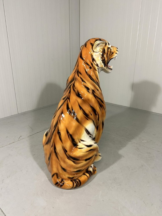 Image 1 of Grande tigre in ceramica, Italia, anni '70