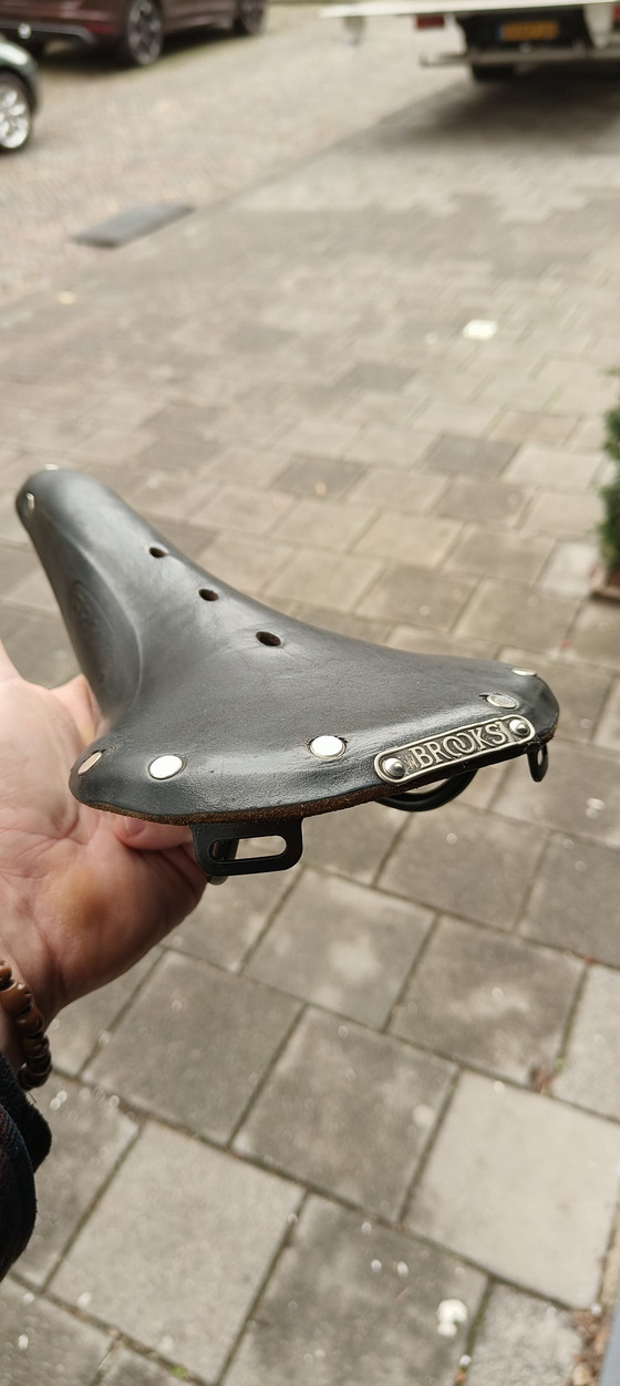 Image 1 of Sella da corsa antica in pelle vintage Brooks B17