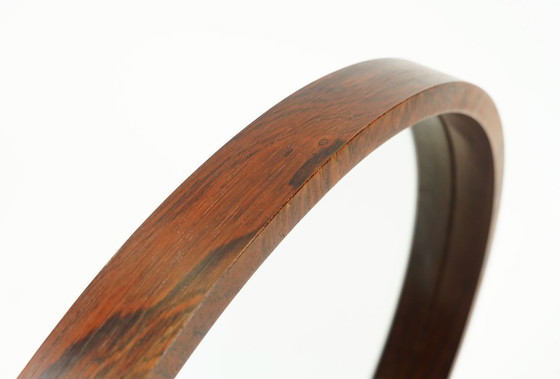 Image 1 of large danish modern WALL MIRROR with rosewood frame 1960s