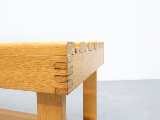 Image 1 of Vintage Lattenbank Eikenhout Handgemaakt