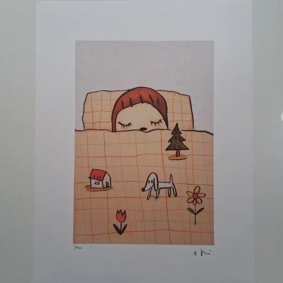 Image 1 of Naar Nara Yoshitomo, Slapend meisje, jaren 1990, Lithografie in beperkte oplage