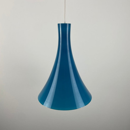 Rara lámpara colgante de cristal azul Tokyo de Wilhelm Braun-Feldweg para Peill &amp; Putzler 1960