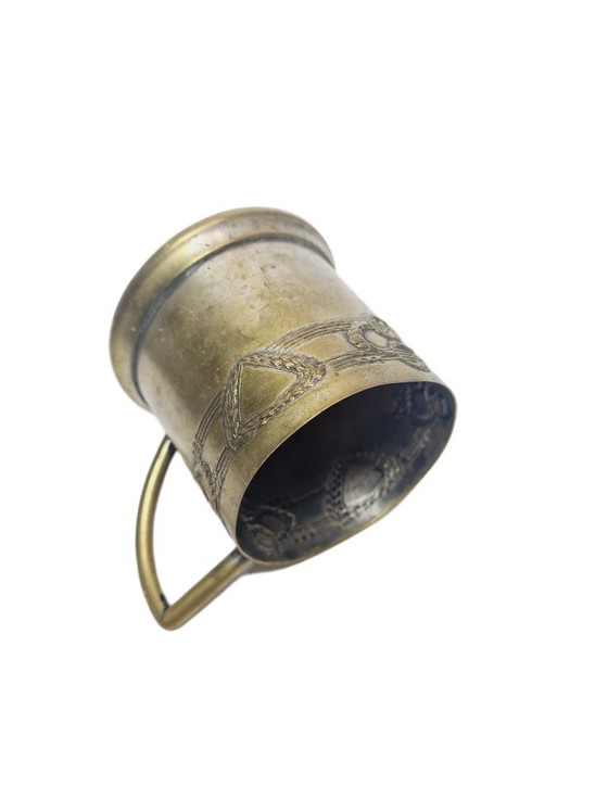 Cestino da Tè Art Nouveau, Ex Impero Austro-Ungarico, Anni 1900, Accessori da tavola, Ottone, Marrone (foto 7 di 7)