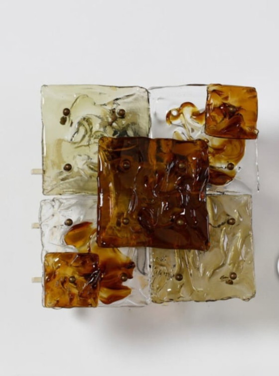 Image 1 of Lot de paire Toni Zuccheri pour applique Venini années 70 :