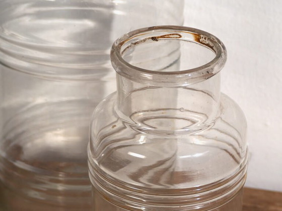 Fiaschette trasparenti antiche (c.1920). Set di 2 pezzi #55 – Bicchieri e caraffe, Glass (photo 13 of 16)