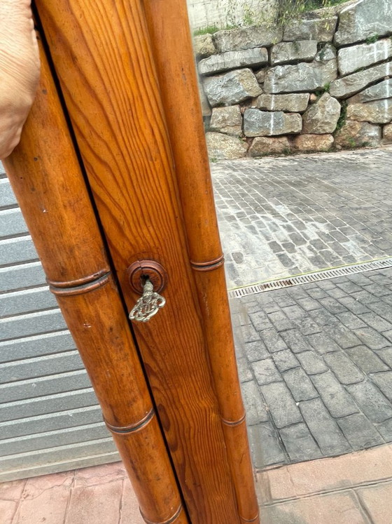 Französischer Aufbewahrungsschrank aus Bambusimitat, 19. Jh. – Holz (photo 19 of 30)