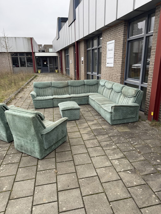 Set di divani modulari vintage XL da 10 pezzi anni '80